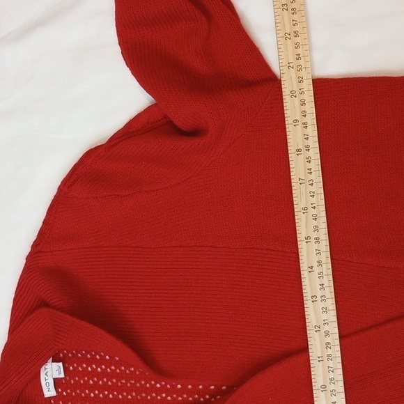 Notations Womens Cardigan Sz L Red Knit Cozy Fall Warm Comfy Winter Holiday - Picture 5 of 6